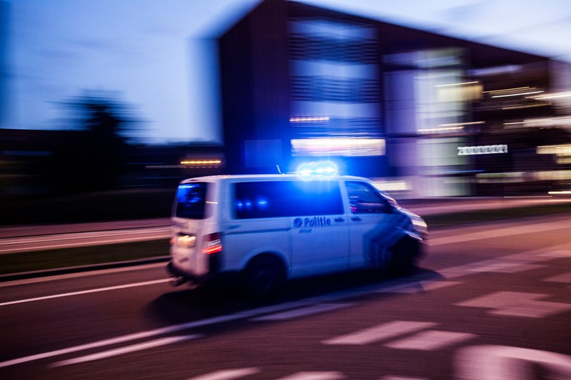 Belgische politiebus met spoed