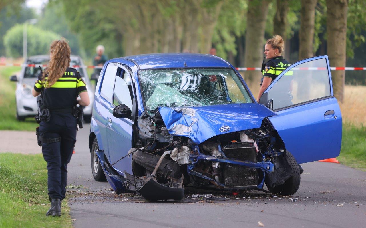 Opnieuw ongeval in flauwe bocht: Auto botst tegen boom in Herpt.
