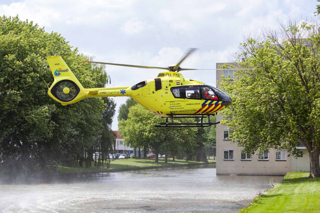 Hulpdiensten ter plaatse bij een ernstig ongeval
